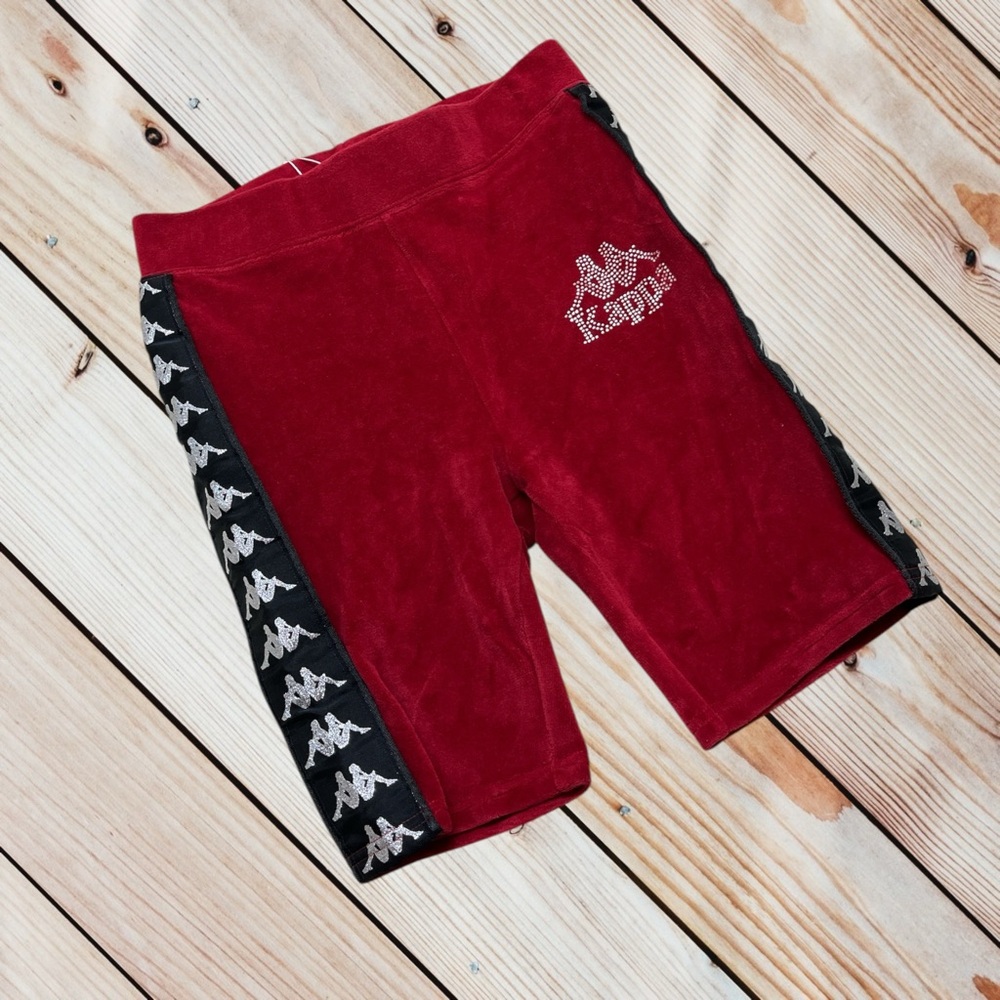 NWT Kappa S red skin fit 222 Banda Saxeever velour bike shorts - Picture 2 of 15